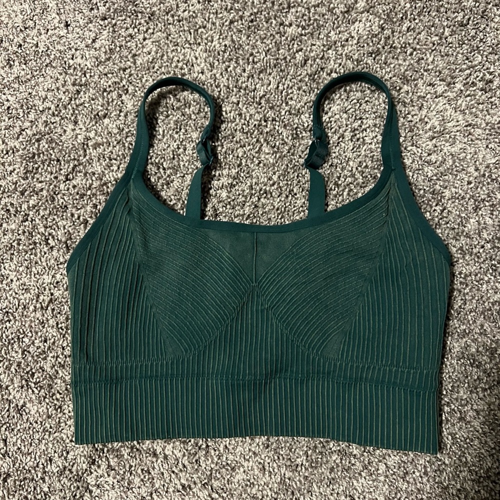 Aerie Deep Green Ribbed Bralette